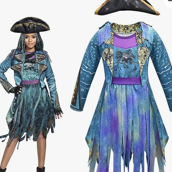 Disney Other - 5pc UMA Descendants Halloween COSTUME WIG pirate 7 8 COSPLAY